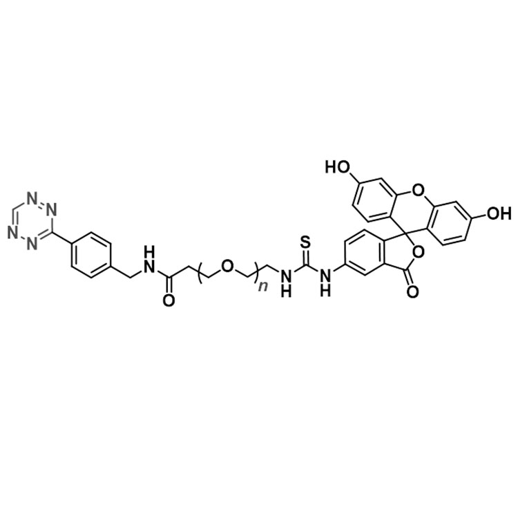 FITC-PEG-Tetrazine，TZ-PEG-FITC，四嗪-聚乙二醇-荧光素