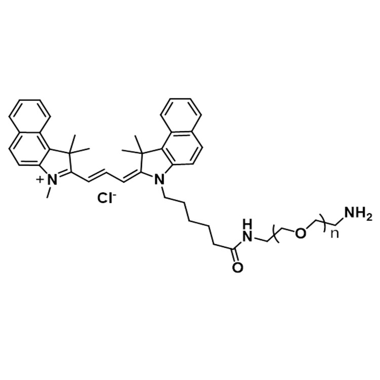 Cy3.5-PEG-Amine，Cyanine3.5-PEG-NH2，Cy3.5-聚乙二醇-氨基
