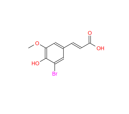 3-溴-4-羟基-5-甲氧基苯丙烯酸 6948-33-0