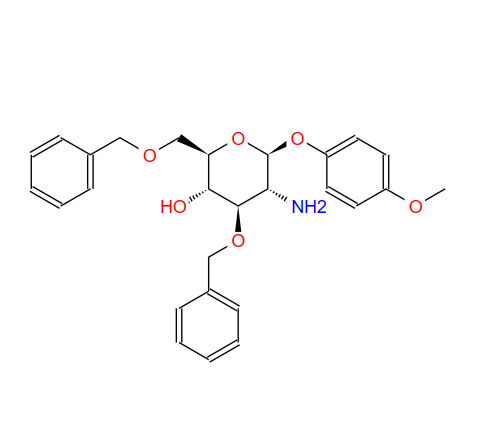 	4-甲氧苯基-2-氨基-3,6-二-O-苄基-2-脱氧-Β-D-吡喃葡萄糖苷