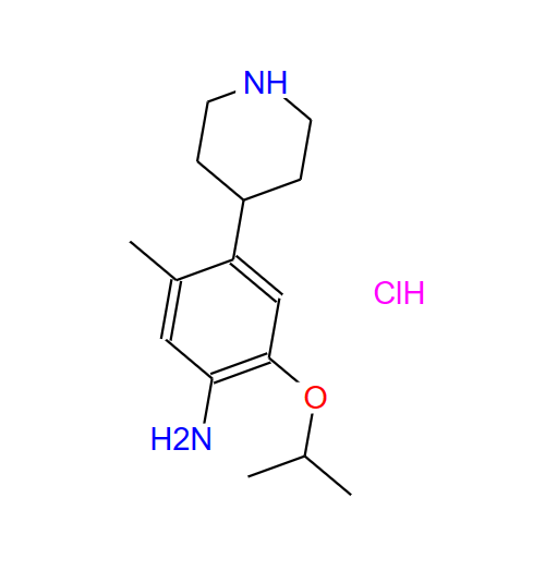 5-甲基-2-(1-甲基乙氧基)-4-(4-哌啶)-苯胺二盐酸盐