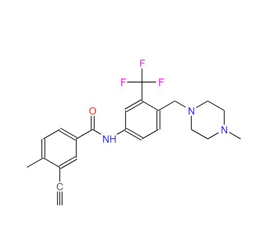 3-乙炔基-4-甲基-N-(4-((4-甲基哌嗪-1-基)甲基)-3-(三氟甲基)苯基)苯甲酰胺 957147-18-1