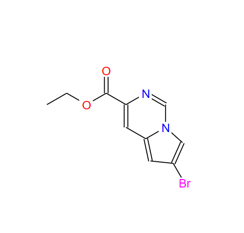 	6-溴H-吡咯并[1,2-F]嘧啶-3-甲酸乙酯 588720-12-1