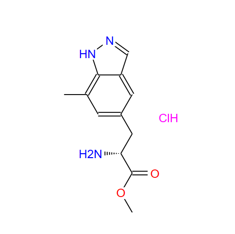 (R)-2-氨基-3-(7-甲基-1H-吲唑-5-基)丙酸甲酯二盐酸盐 1414976-14-9