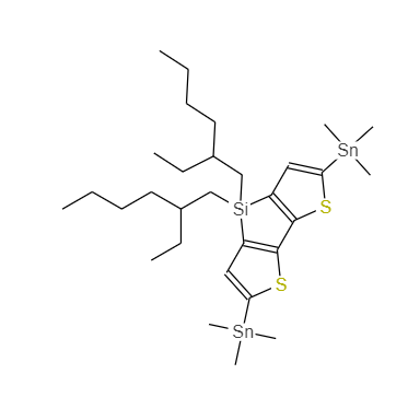 4,4’-双(2-乙基己酯)-5,5’-双(三甲基锡)-噻吩[3,2-b:2,3-d]硅杂环戊二烯 1089687-06-8
