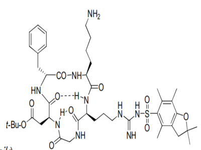 cyclic Arg(Pbf)-Gly-Asp(Ot-Bu)-D-Phe-Lys(NH2)