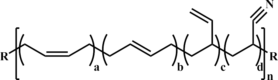 新型液体丁腈橡胶结构式 新型液体丁腈橡胶结构式
