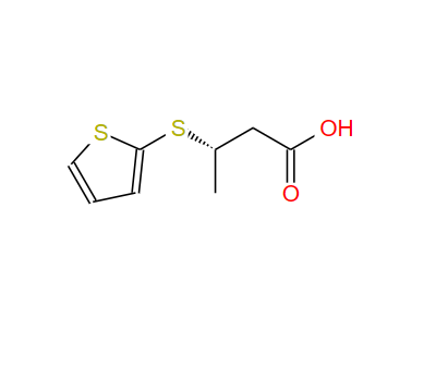 3-（2-噻吩硫基）丁酸 133359-80-5
