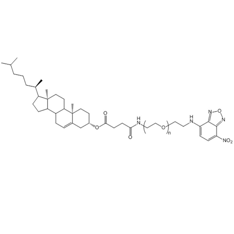 Cholesterol-PEG-NBD，胆固醇-聚乙二醇-硝基苯恶二唑
