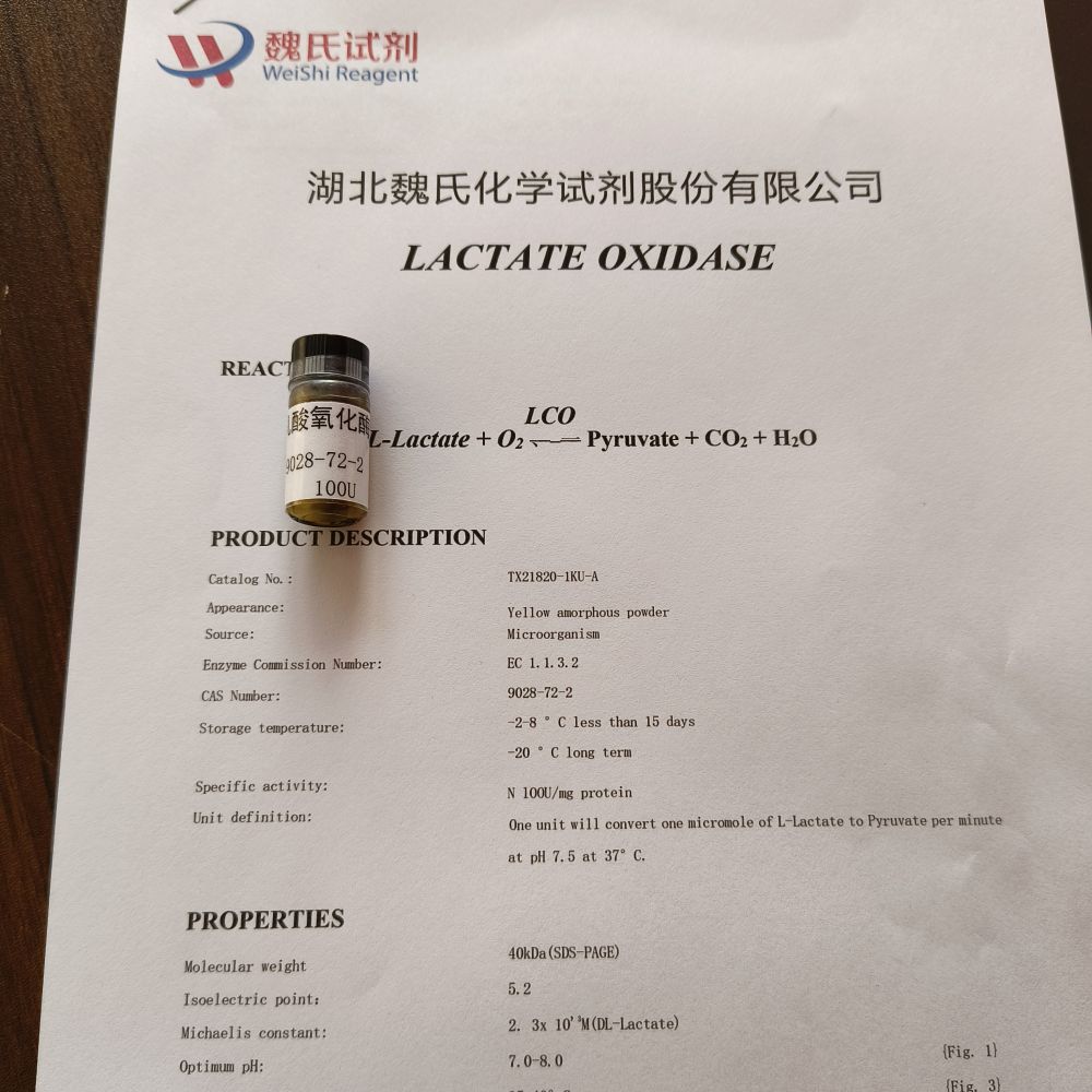 魏氏化学 乳酸氧化酶—9028-72-2  科研试剂 来源于绿色气球菌