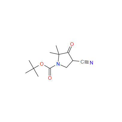 4-氰基-2,2-二甲基-3-氧代吡咯烷-1-羧酸叔丁酯 718632-42-9