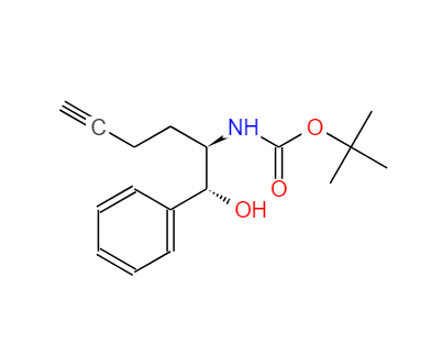 tert-butyl((1R,2R)-1-hydroxy-1-phenylhex-5-yn-2-yl)carbamate 1437235-52-3