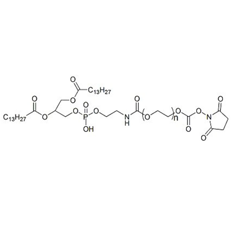 DMPE-PEG-NHS，二肉豆蔻酰基磷脂酰乙醇胺-聚乙二醇-活性酯