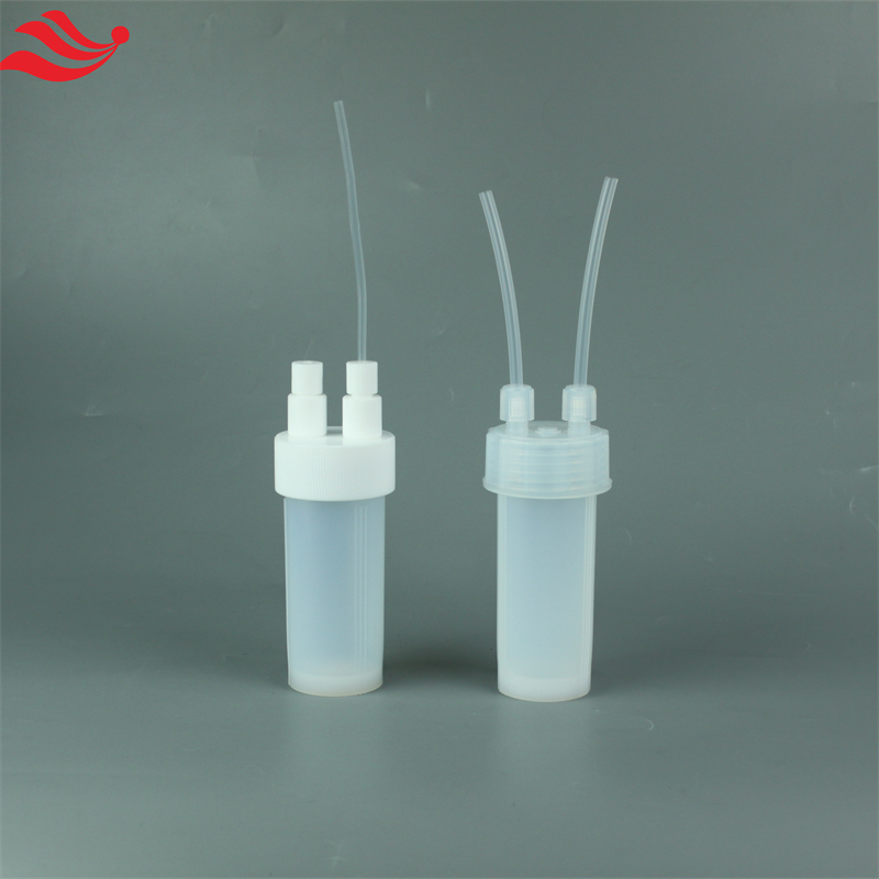  60mlPFA撞击瓶本底低半导体行业PFA缓冲瓶可连接1/4管耐腐蚀