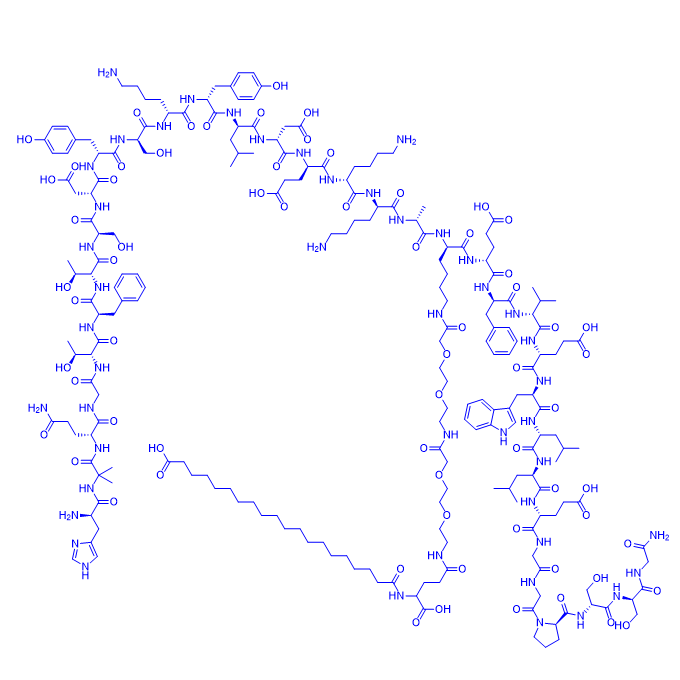 胰高血糖素样肽-1受体/胰高血糖素受体双重激动剂mazdutide/2259884-03-0