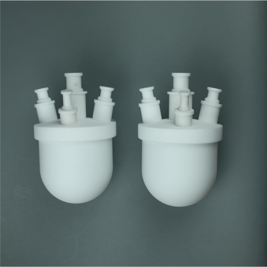 17、19、24标准口单颈PTFE烧瓶多颈四氟圆底反应瓶配四氟搅拌棒可定制