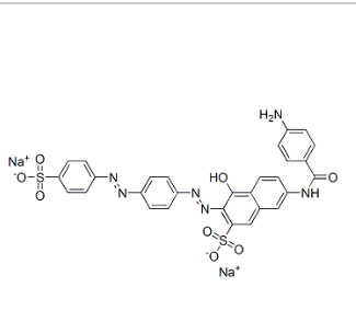 7-[(4-氨基苯甲酰)氨基]-4-羟基-3-[[4-[(4-磺酸基苯基)偶氮]苯基]偶氮]萘-2-磺酸二钠