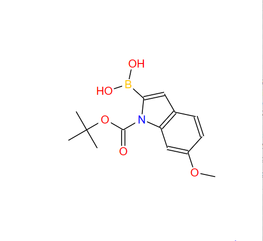 1-BOC-6-甲氧基吲哚-2-硼酸