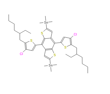 (4,8-二(4-氯-5-(2-乙基己基)噻吩-2-基)苯并[1,2-B:4,5-B']二噻吩-2,6-二基)双三甲基锡 2239295-69-1