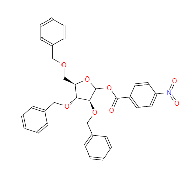 1-对硝基苯甲酸-2,3,5-三苄氧基-D-阿拉伯呋喃糖甙 52522-49-3