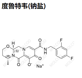 度鲁特韦(钠盐)   1051375-19-9  多替拉韦(钠盐)  	C20H18F2N3O5.Na