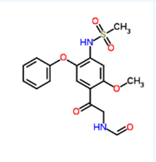 甲酰胺基甲基-2-甲氧基-4-甲磺酰胺基-5-苯氧基苯基酮
