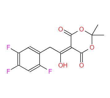 5-[1-羟基-2-(2,4,5-三氟苯基)亚乙基]-2,2-二甲基-1,3-二氧六环-4,6-二酮 764667-64-3