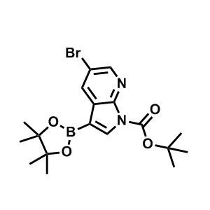 5-溴-3-(4,4,5,5-四甲基-1,3,2-二氧硼杂环戊烷-2-基)-1H-吡咯并[2,3-b]吡啶-1-羧酸叔丁酯 1025719-14-5