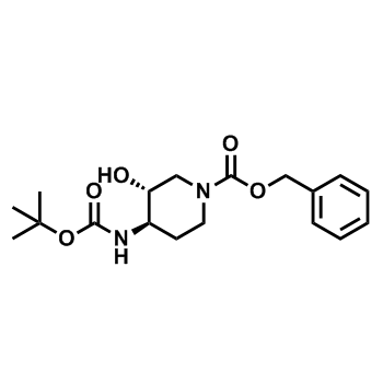 (3R,4R)-rel-4-((叔丁氧基羰基)氨基)-3-羟基哌啶-1-羧酸苄酯 724787-52-4