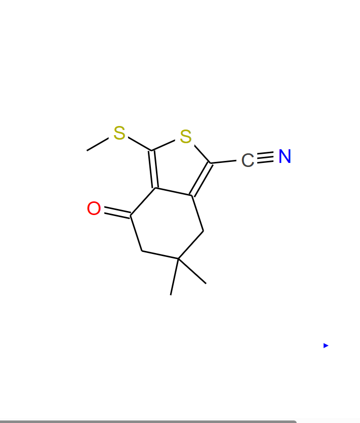 6,6-二甲基-3-甲硫基-4-氧代-4，5，6，7-四氢苯并噻酚缩腈 175202-50-3