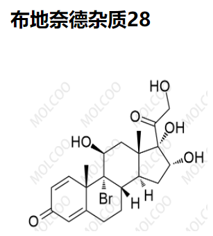 布地奈德杂质28   C21H27BrO6 
