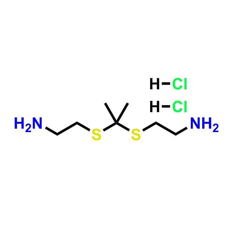 2,2'-(propane-2,2-diylbis(sulfanediyl))bis(ethan-1-amine) dihydrochloride 22907-47-7