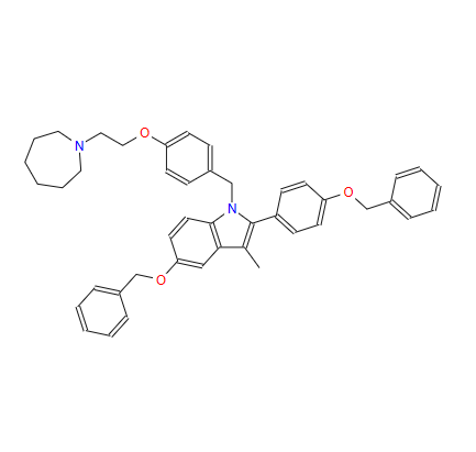 1-(4-(2-(氮杂环庚烷-1-基)乙氧基)苄基)-5-(苄氧基)-2-(4-(苄氧基)苯基)-3-甲基-1H-吲哚 198480-21-6
