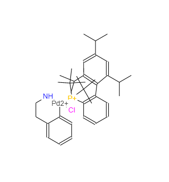氯[2-(二叔丁基膦基)-2',4',6'-三异丙基-1,1'-联苯基][2-(2-氨基乙基)苯基)]钯(II) 1142811-12-8