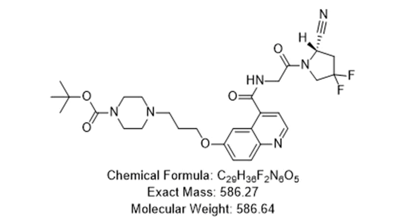(S)-6-[3-(4-Boc-1-piperazinyl)propoxy]-N-[2-(2-cyano-4,4-difluoro-1-pyrrolidinyl)-2-oxoethyl]quinoline-4-carboxamide