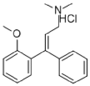 1-(邻茴香基)-1-苯基-3-二甲基氨基丙-1-烯盐酸盐  21165-51-5