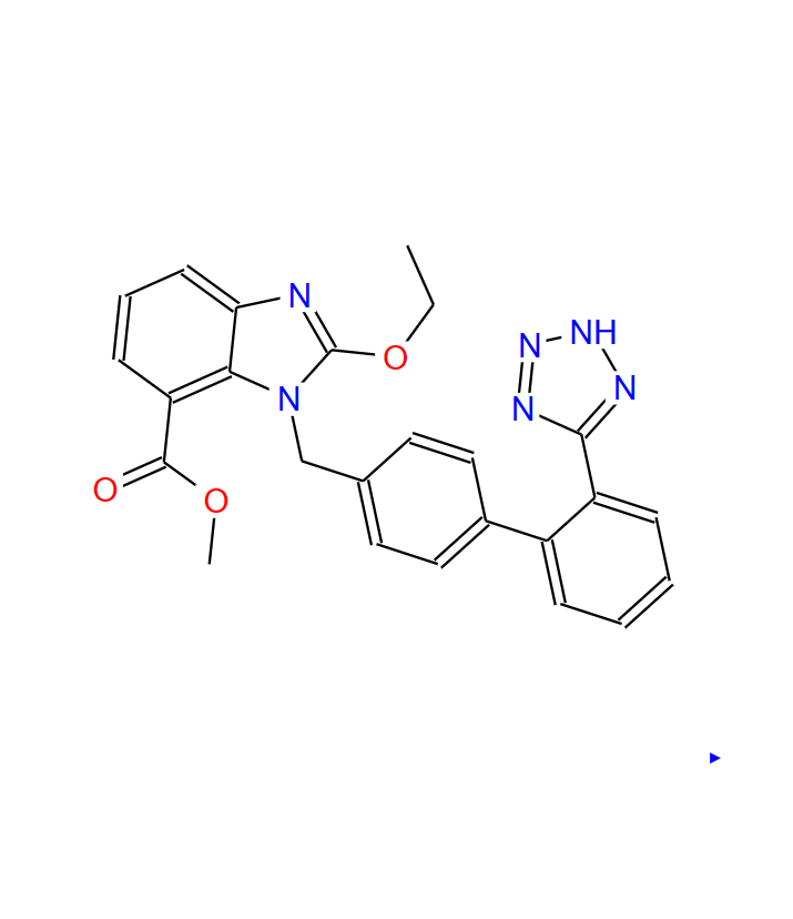 2-乙氧基-1-[[(2'-(1H-四唑-5-基)联苯-4-基)甲基]苯并咪唑]-7-甲酸甲酯 139481-69-9