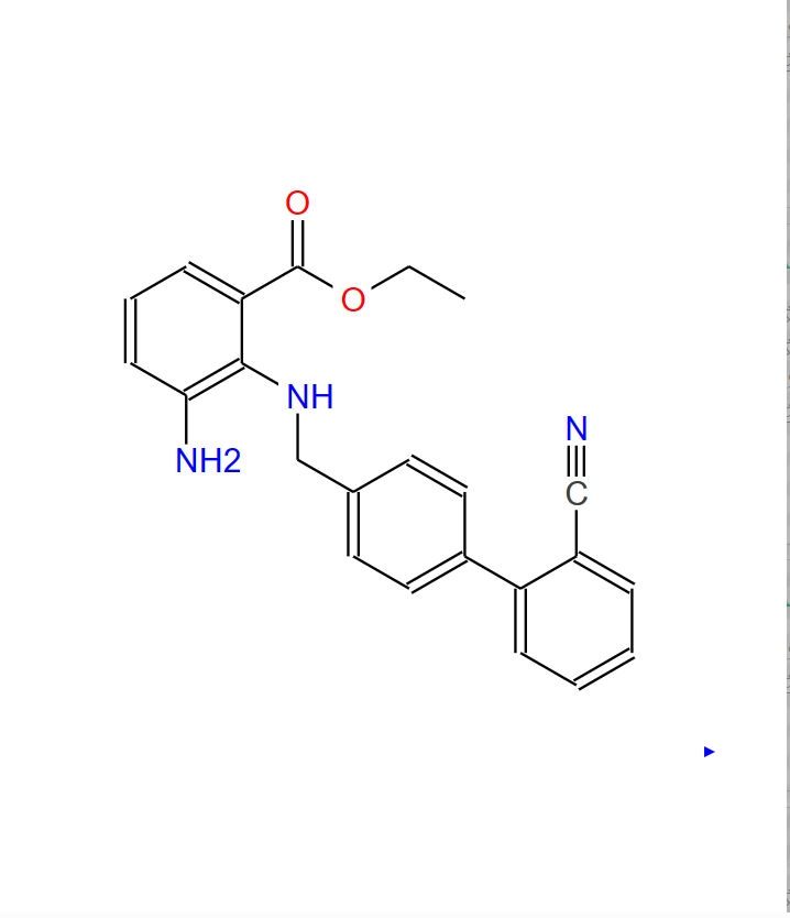 3-氨基-2-[(2'-氰基联苯-4-基)甲基]氨基苯甲酸乙酯 136285-69-3