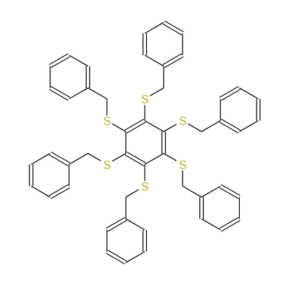 127022-77-9；六(苄基硫代)苯