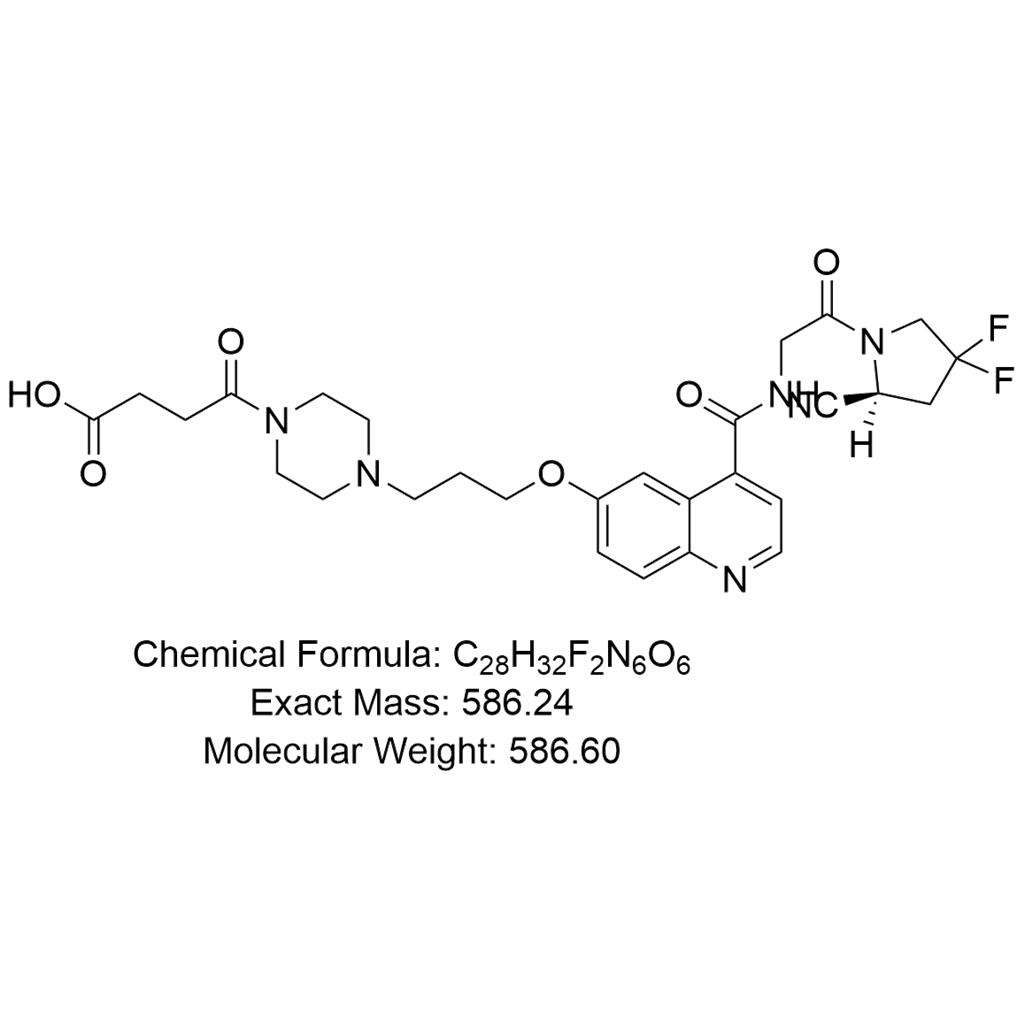(S)-4-(4-(3-((4-((2-(2-cyano-4,4-difluoropyrrolidin-1-yl)-2-oxoethyl)carbamoyl)quinolin-6-yl)oxy)propyl)piperazin-1-yl)-4-oxobutanoic acid