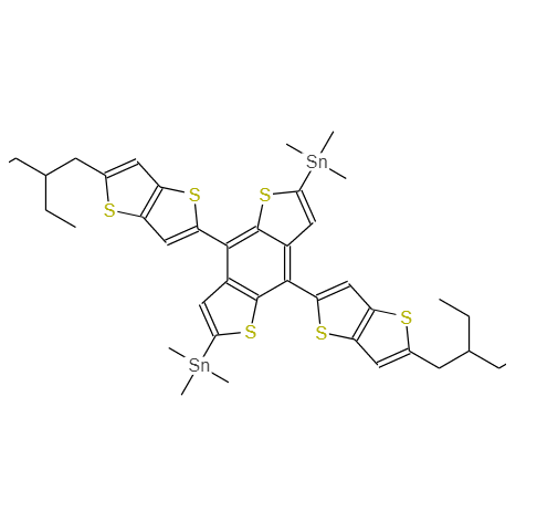 [4,8-双[5-(2-乙基己基)噻吩并[3,2-B]噻吩-2-基]苯并[1,2-B:4,5-B']二噻吩-2,6-二基]双(三甲基锡烷) 1444200-40-1