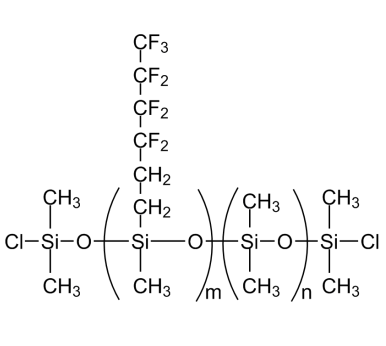 CHLORINE TERMINATED NONAFLUOROHEXYLMETHYLSILOXANE-DIMETHYLSILOXANE COPOLYMER