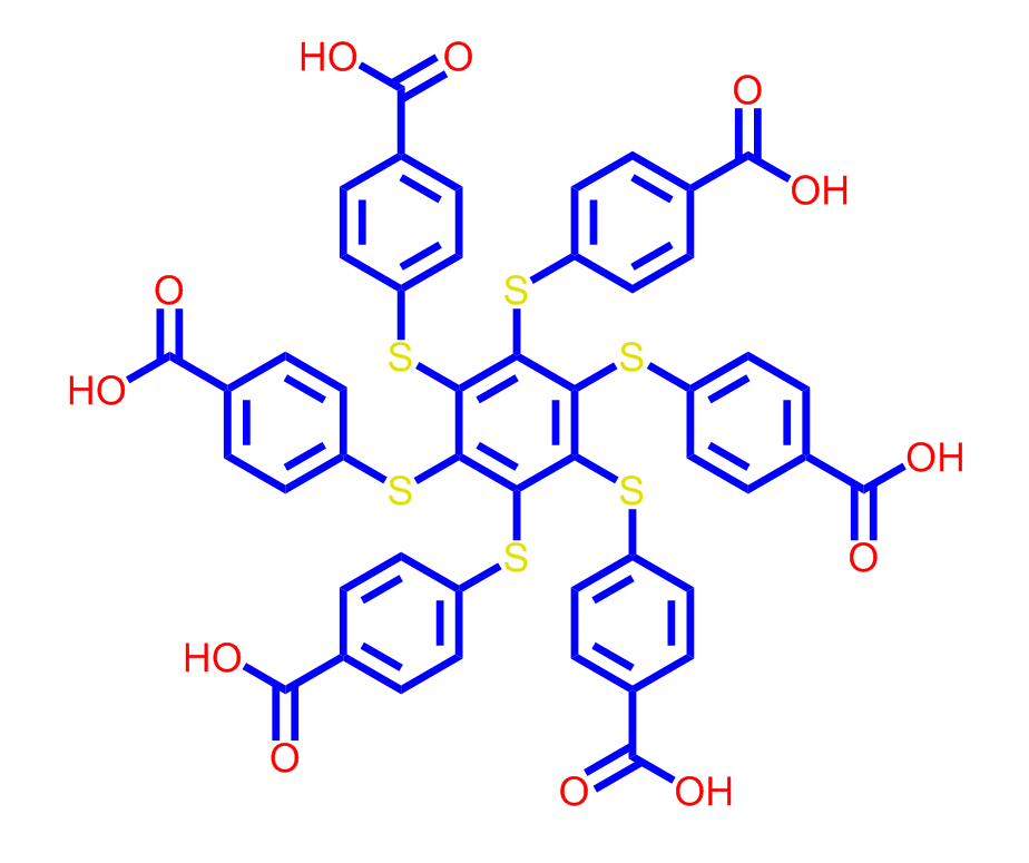 Benzoic acid, 4,4',4'',4''',4'''',4'''''-[1,2,3,4,5,6-benzenehexaylhexakis(thio)]hexakis-