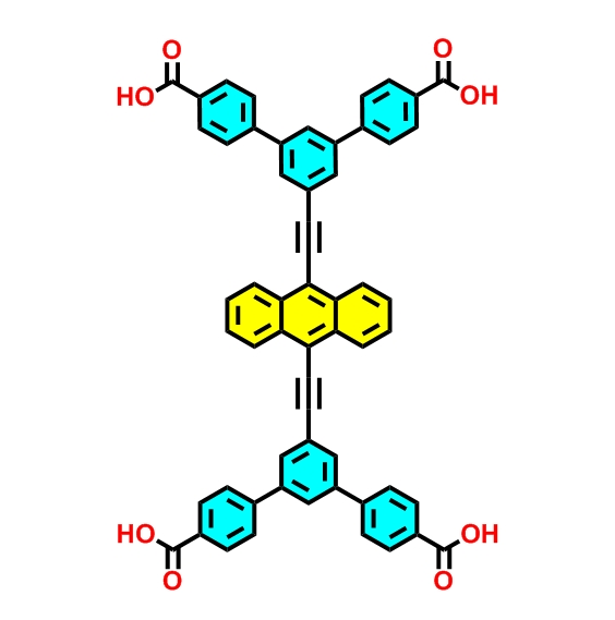 5',5''''-(蒽-9,10-二基双(乙炔-2,1-二基))双(([1,1':3',1''-三联苯]-4,4''-二羧酸) 