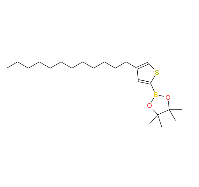 4-十二烷基-2-(4,4,5,5-四甲基-1,3,2-二氧硼烷-2-基)噻吩 1173788-58-3