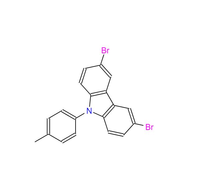 3,6-二溴-9-(4-甲基苯基)-9H-咔唑 357437-74-2