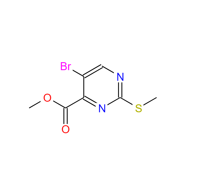 2-甲基巯基-5-溴嘧啶-4-甲酸甲酯 50593-91-4