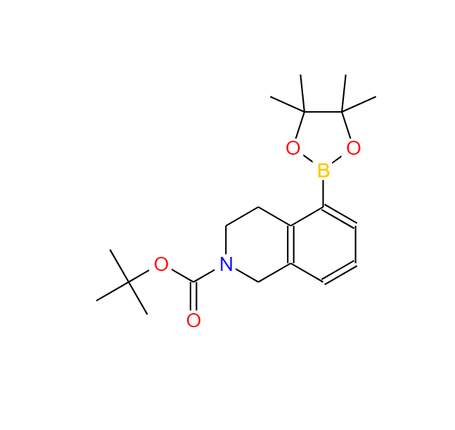 5-(4,4,5,5-四甲基-1,3,2-二氧杂硼杂环戊烷-2-基)-3,4-二氢异喹啉-2(1H)-甲酸叔丁酯 1035235-26-7