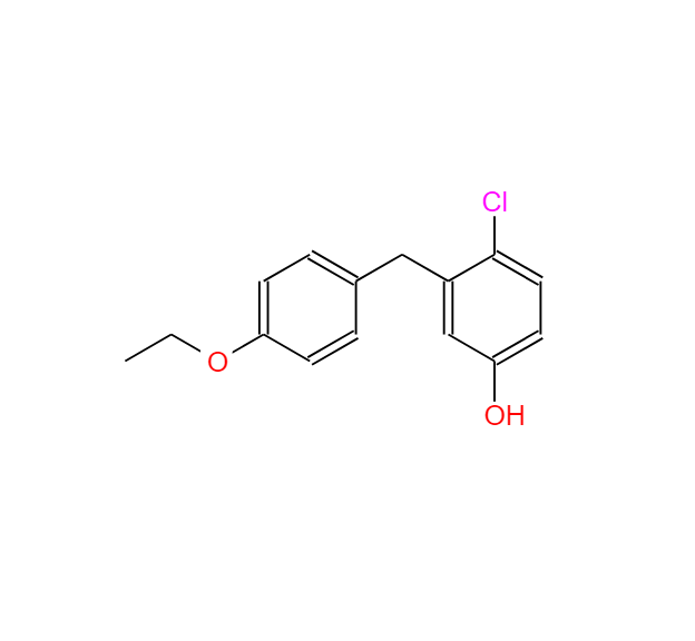 4-氯-3-(4-乙氧基苄基)苯酚 1408077-50-8
