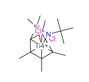二氯[η(5):η(1)-N-二甲基(四甲基环戊二烯基)硅基(叔丁基)酰胺]钛 162763-85-1